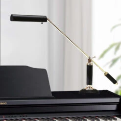 House Of Troy Piano/Desk Black & Brass LED Piano / Banker Lamp