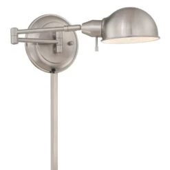 Lite Source Lighting Rizzo Polished Steel Swing Arm Lamp