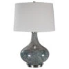 Uttermost Celinda Blue Grey Glass Lamp