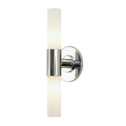 Alico Lighting Double Cylinder Chrome Vertical Bathroom Light