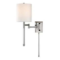 Englewood Polished Nickel Swing Arm Lamp By Hudson Valley Lighting