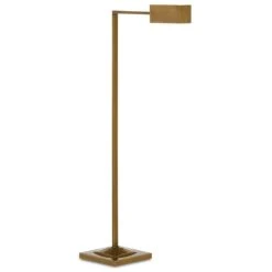 Ruxley Floor Lamp In Polished Antique Brass By Currey & Company