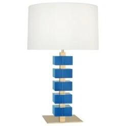 Robert Abbey Lighting Jonathan Adler Monaco Lacquered Natural Brass Table Lamp With Drum Shade
