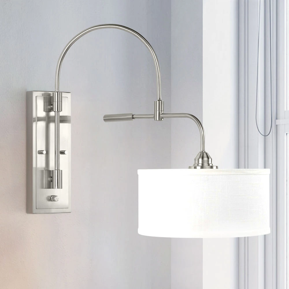 Kempsey Brushed Nickel Swing Arm Lamp By Progress Lighting