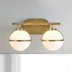 Hollis 2-Light Heritage Brass LED Bath Light 3000K By Hinkley Lighting