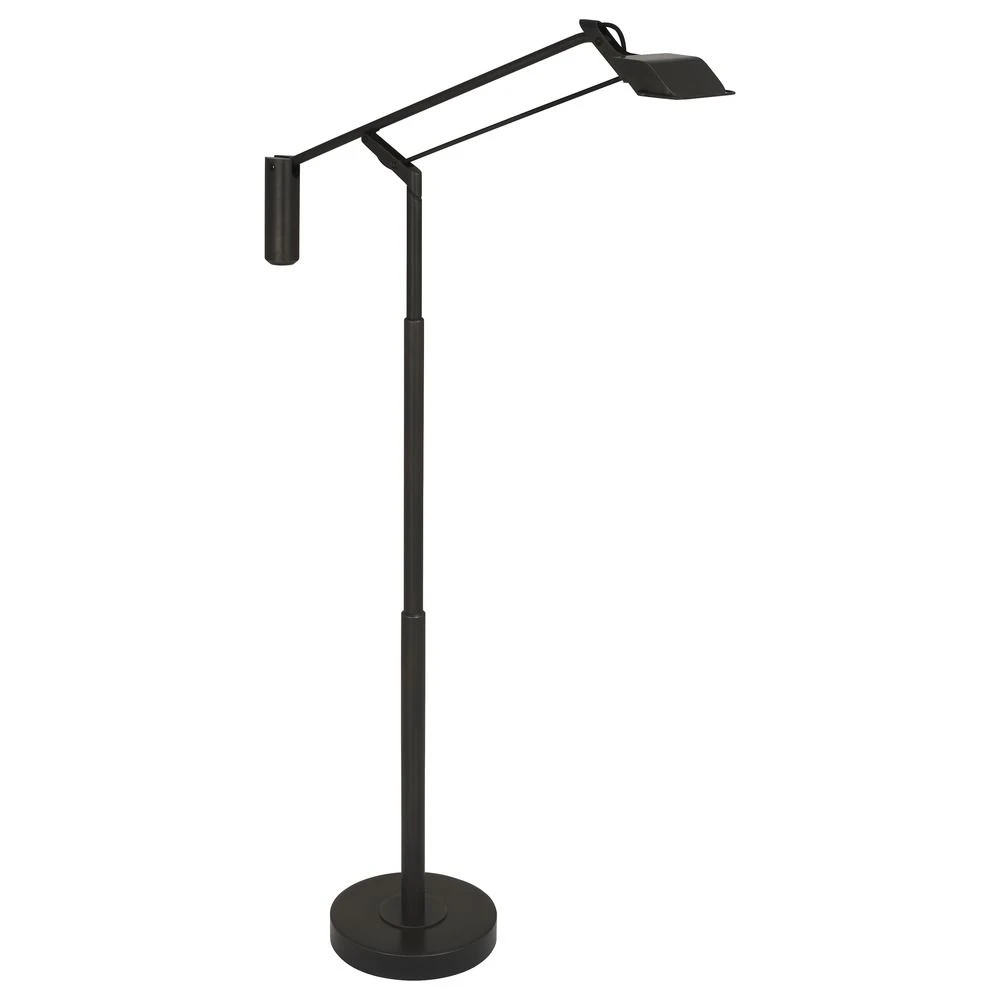 Robert Abbey Lighting Heron Deep Patina Bronze LED Swing Arm Lamp With Rectangle Shade