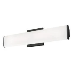 Modern Black LED Bathroom Light With White Shade 3000K 900LM