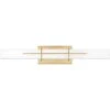 Gemini 28.25-Inch LED Vanity Light In Aged Brass By Quoizel Lighting