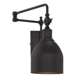 13.5-Inch High Adjustable Wall Sconce In Oil Rubbed Bronze By Meridian