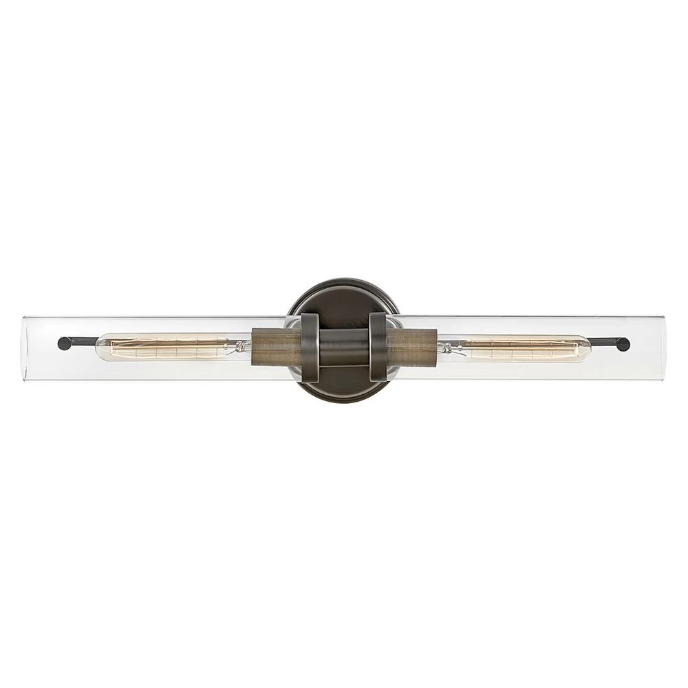 Vaughn 2-Light Vanity Light In Black Oxide & Brass By Hinkley Lighting