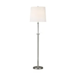 Thomas O'Brien 64.25-Inch Tall Capri Polished Nickel Floor Lamp By Visual Comfort Studio
