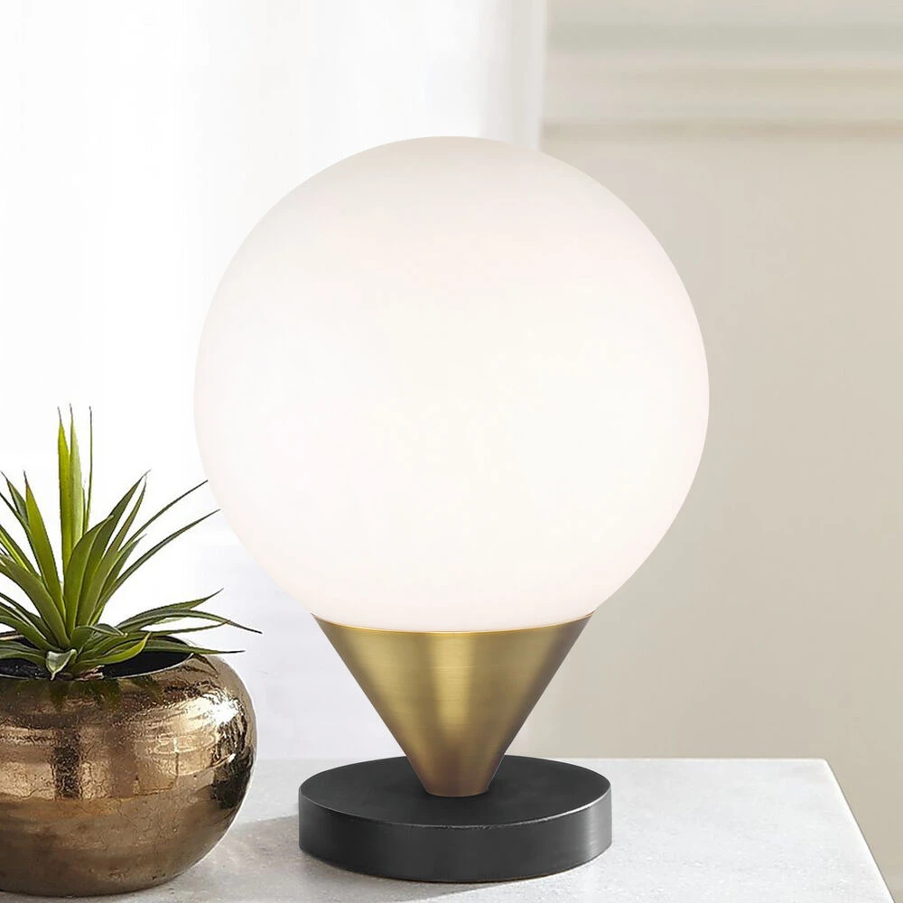 Alluria Table Lamp In Weathered Black & Autumn Gold By George Kovacs