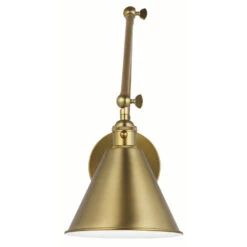 Visual Comfort Studio Collection Chapman & Myers Salem Satin Brass Swing Arm Lamp