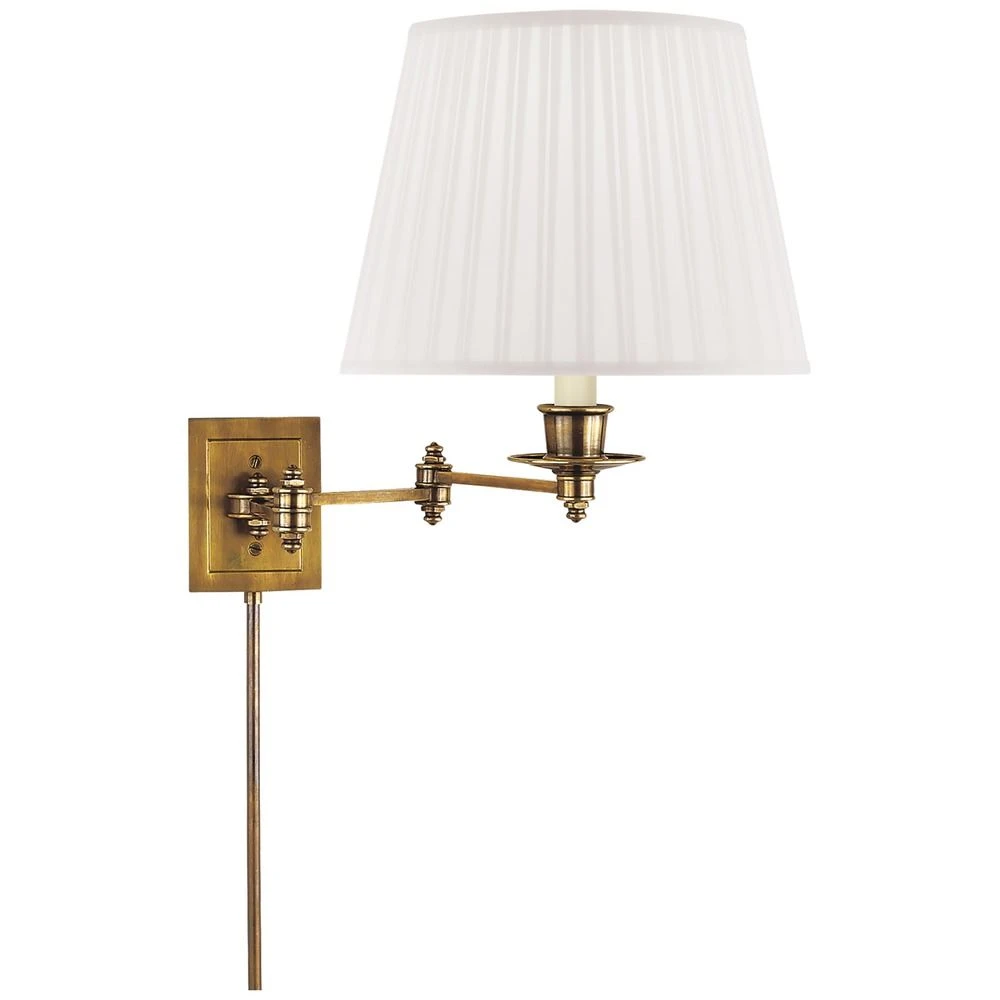 Studio VC Triple Swing Arm Lamp In Antique Brass By Visual Comfort Signature