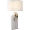 Kelly Wearstler Savoye Left-Arm LED Alabaster Lamp By Visual Comfort Signature