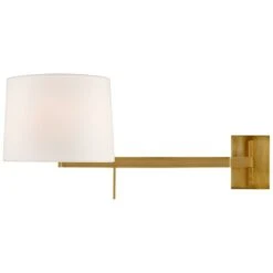 Barbara Barry Sweep Right Sconce In Soft Brass By Visual Comfort Signature