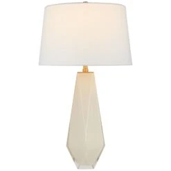 Chapman & Myers Gemma Table Lamp In White Glass By Visual Comfort Signature