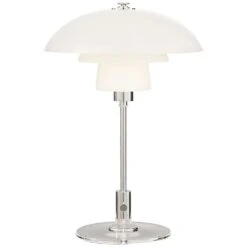 Thomas OBrien Whitman Desk Lamp In Polished Nickel By Visual Comfort Signature