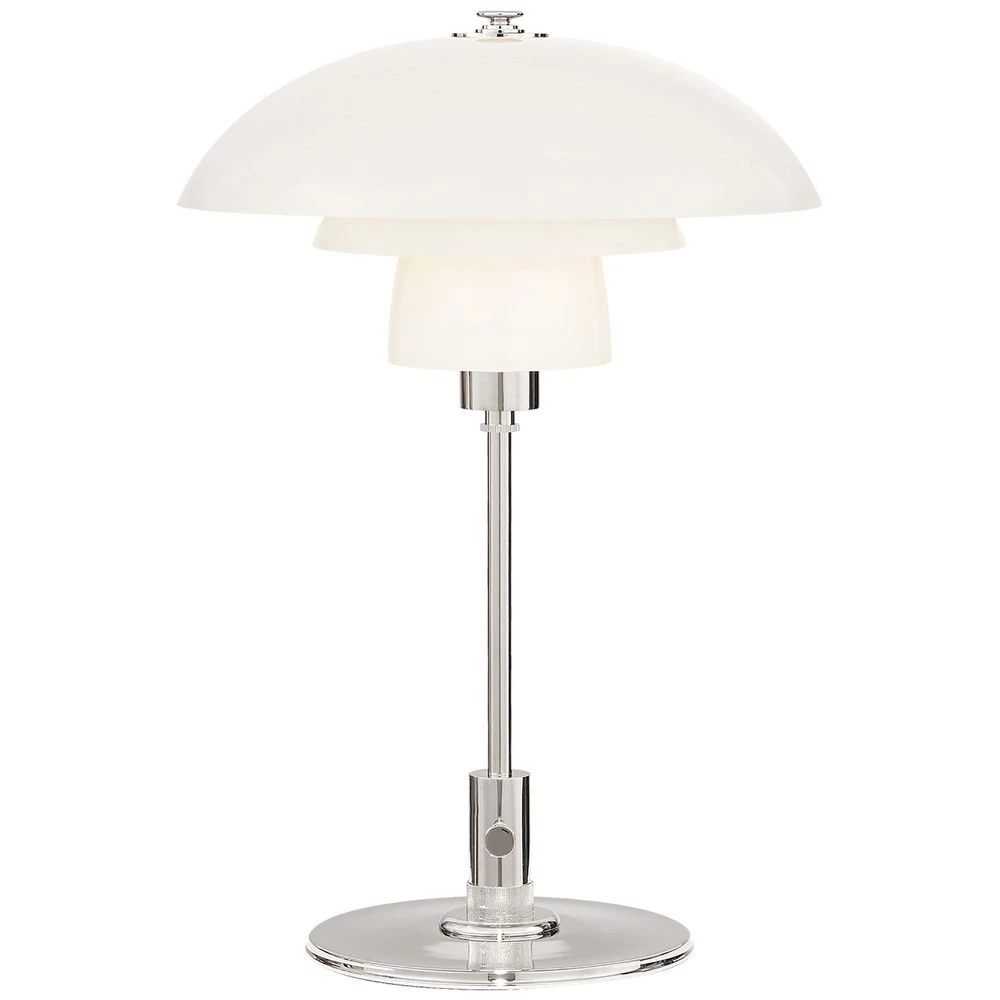 Thomas OBrien Whitman Desk Lamp In Polished Nickel By Visual Comfort Signature