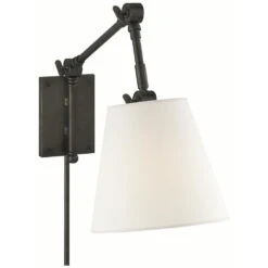 Visual Comfort Signature Collection Suzanne Kasler Graves Bronze Swing Arm Lamp