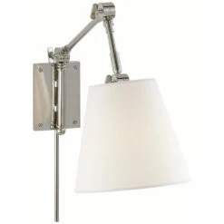 Visual Comfort Signature Collection Suzanne Kasler Graves Polished Nickel Swing Arm Lamp