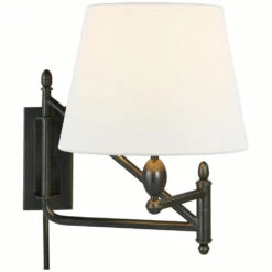 Visual Comfort Signature Collection Thomas O'brien Paulo Bronze Swing Arm Lamp