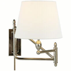 Visual Comfort Signature Collection Thomas O'brien Paulo Polished Nickel Swing Arm Lamp