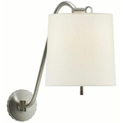 Visual Comfort Signature Collection Barbara Barry Understudy Soft Silver Swing Arm Lamp