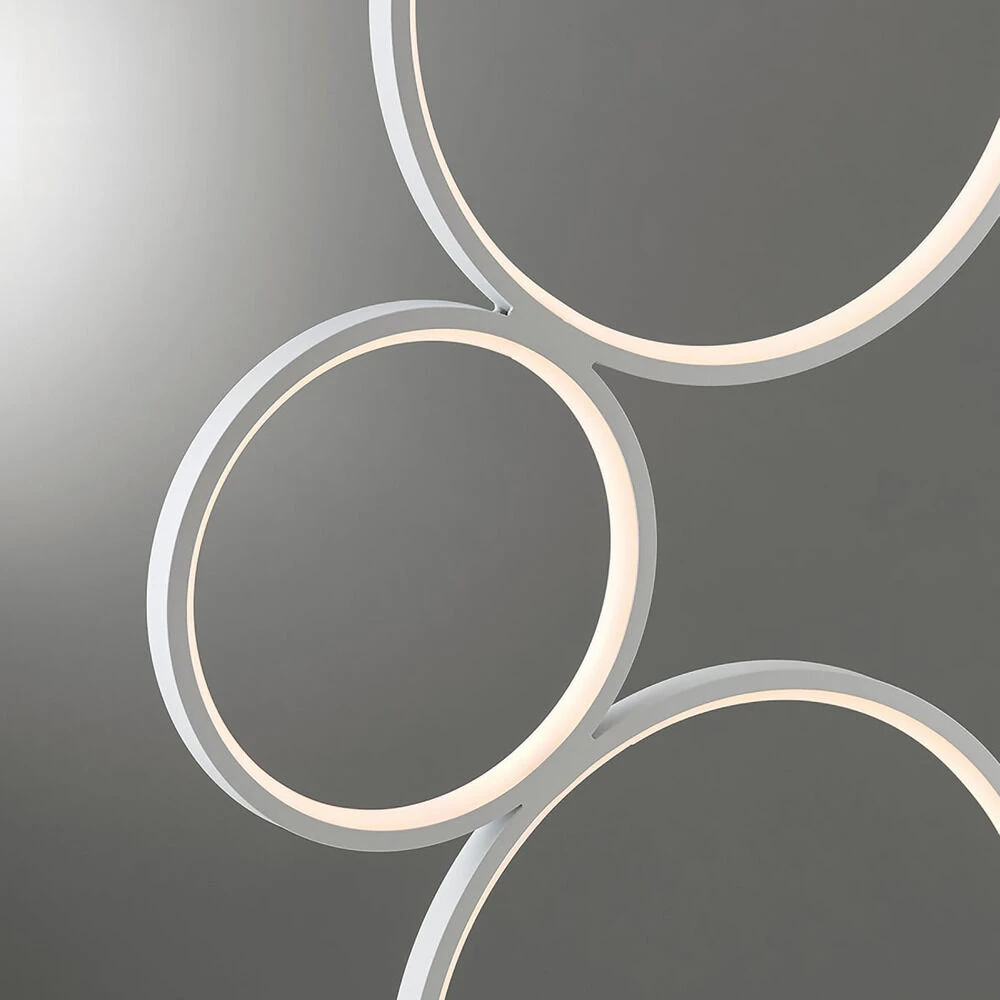 Fedora 44.75-Inch LED Floor Lamp In White By Lite Source - Image 2