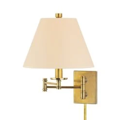Claremont Swing Arm Lamp In Aged Brass By Hudson Valley Lighting