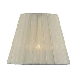Pleated Cream Empire Lamp Shade With Clip-On Assembly
